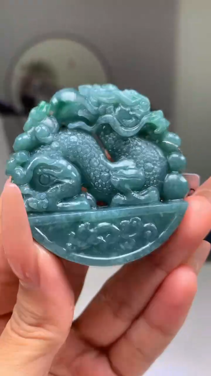 【闪购商品】定制翡翠未镶嵌3355kx-毛货20吊坠龙多样性发其一