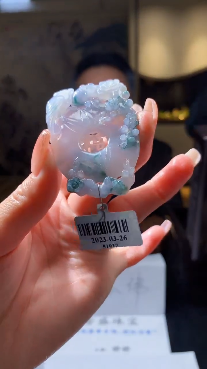 【闪购商品】定制翡翠未镶嵌5107jj-毛货盖章花鸟81