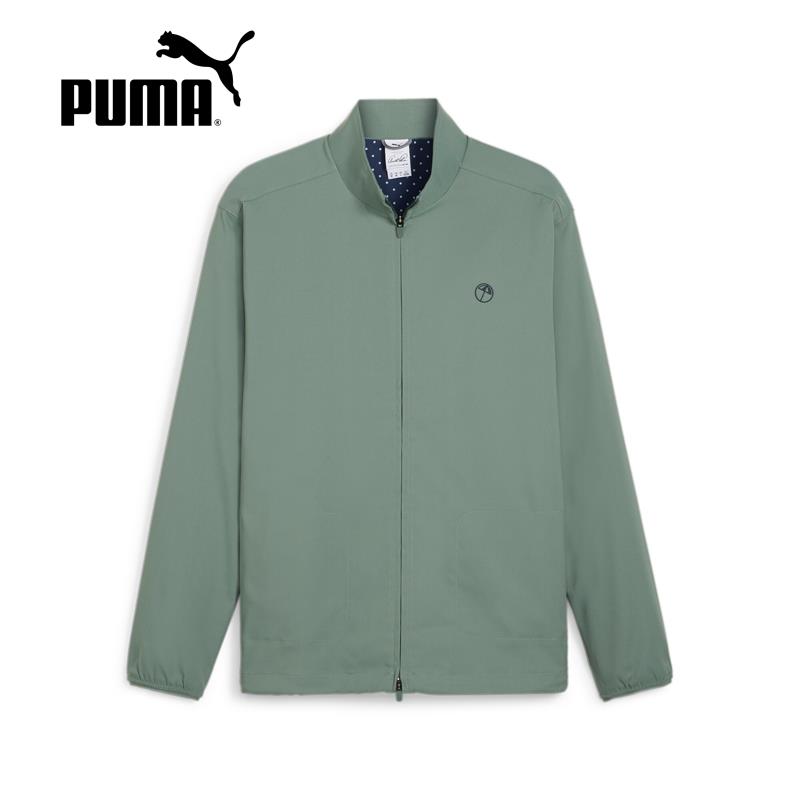 PUMA/彪马高尔夫服装男士AP联名外套休闲舒适翻领上衣2024年新