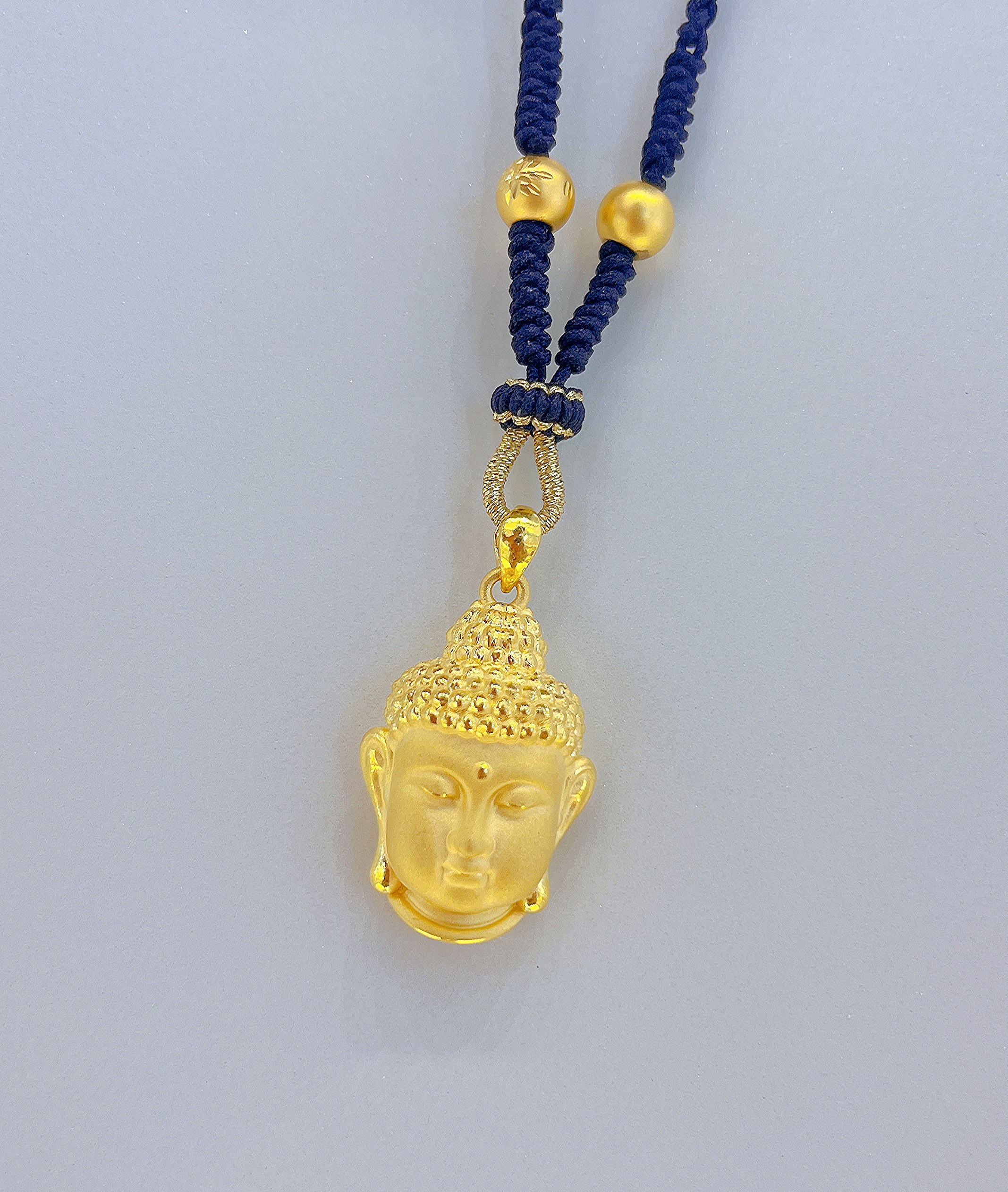 手工编织吊坠时尚饰品精美宝宝素款项坠双面编绳金色实心挂坠轻奢