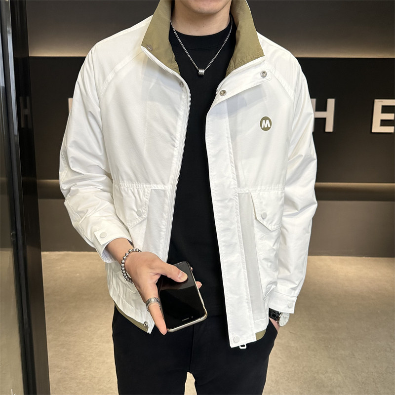 2024秋季韩版立领帅气工装青年夹克百搭时尚潮流休闲男外套潮8029