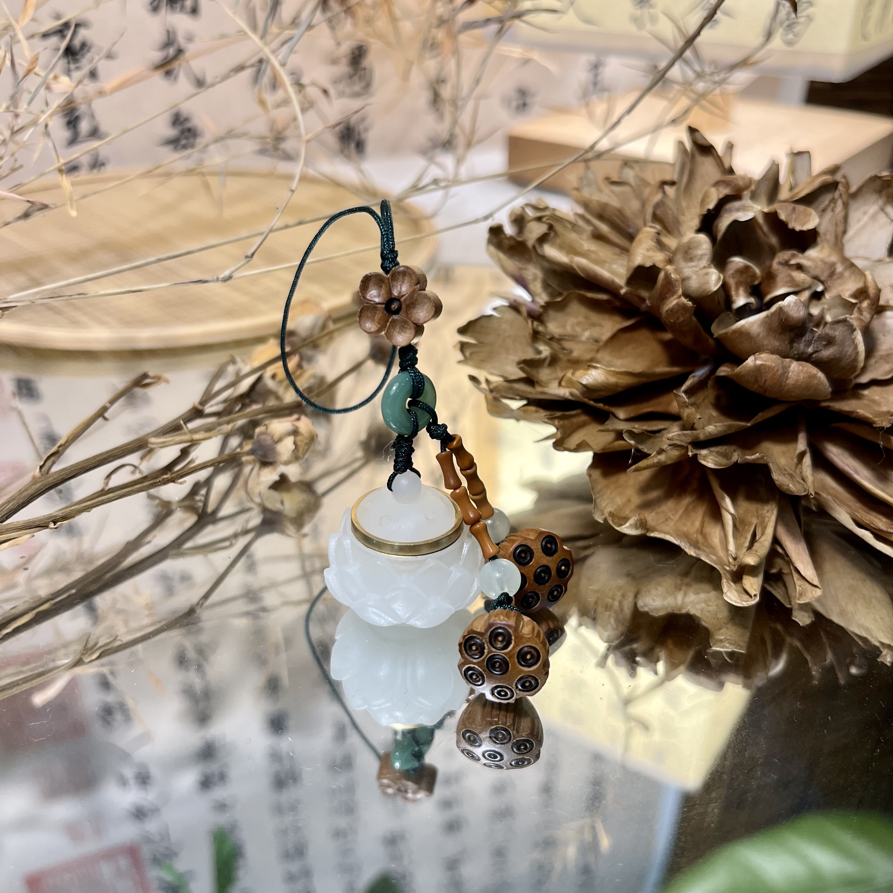 夜光灯笼+桃木莲蓬+竹节 