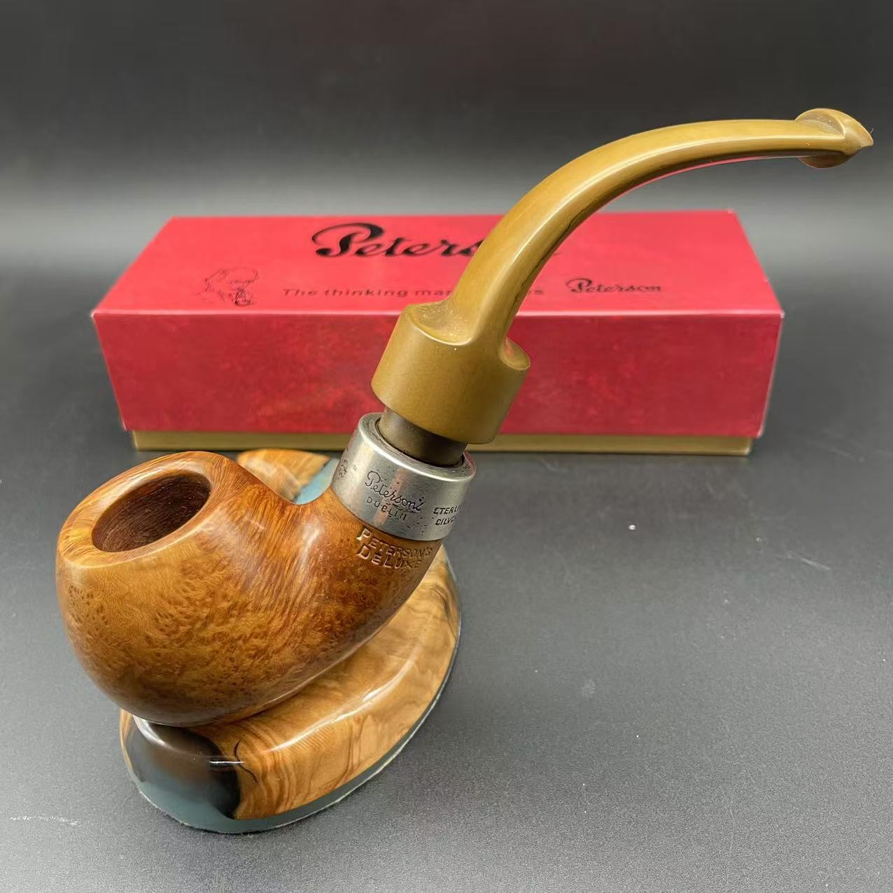 彼得森共和国时期石楠木斗  双银圈系统大弯