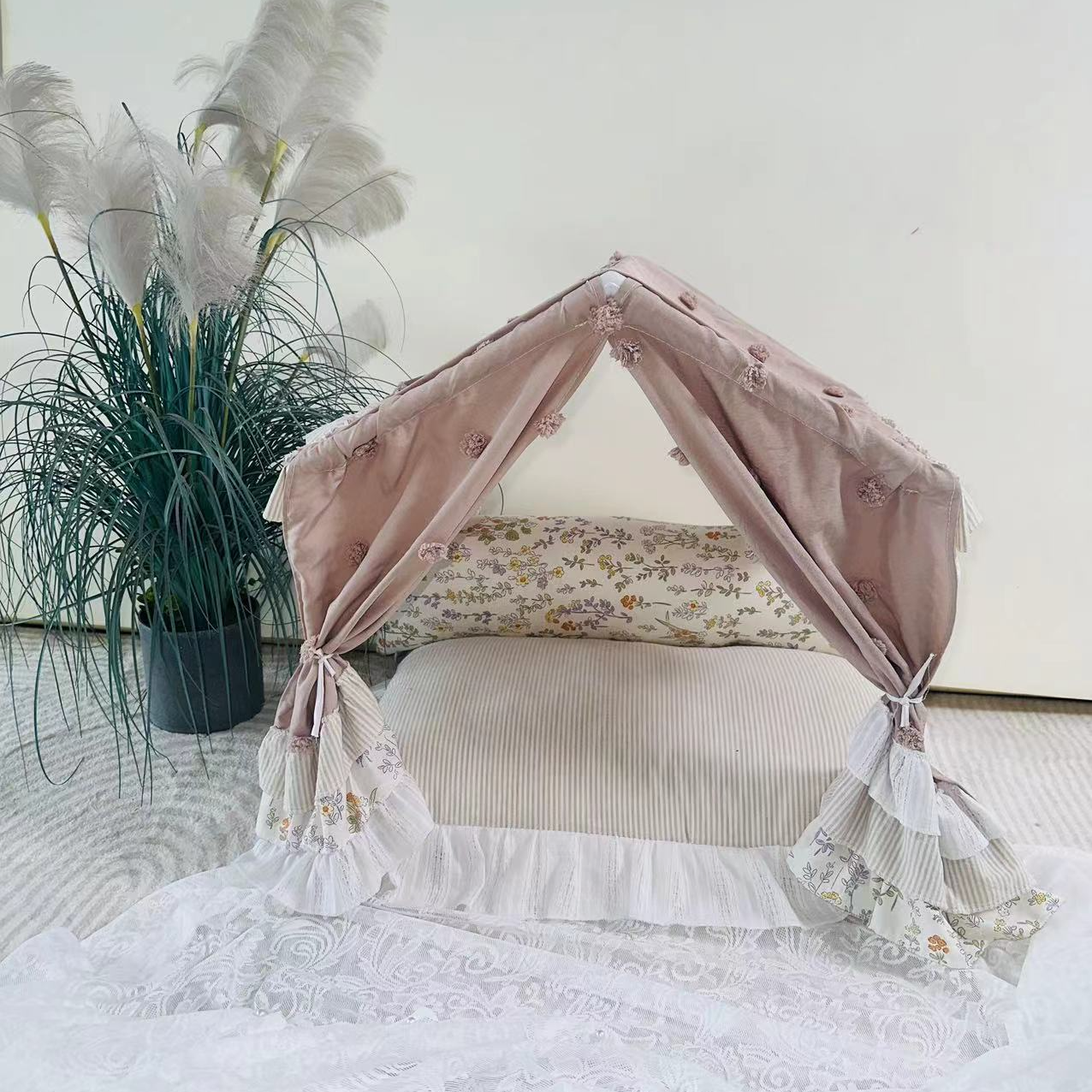 宠物帐篷狗窝猫窝泰迪比熊约克夏马尔济斯四季通用全可拆洗奢华窝