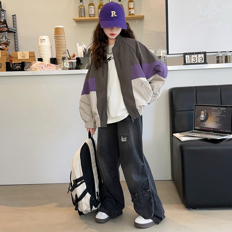 女童外套秋装2024新款儿童洋气时髦女大童秋季宽松休闲百搭上衣