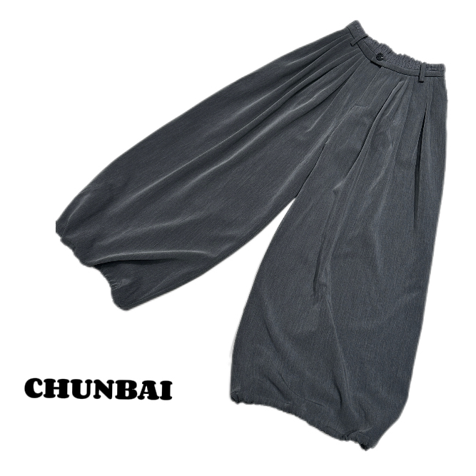 CHUNBAI｜小众拼接腰头可调节加绒休闲裤