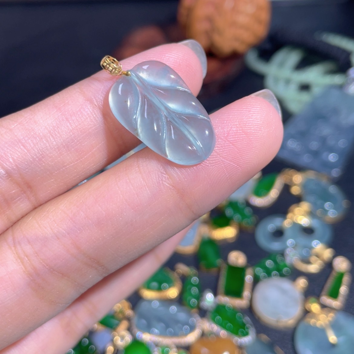 【闪购商品】翡翠翡翠18K金镶嵌