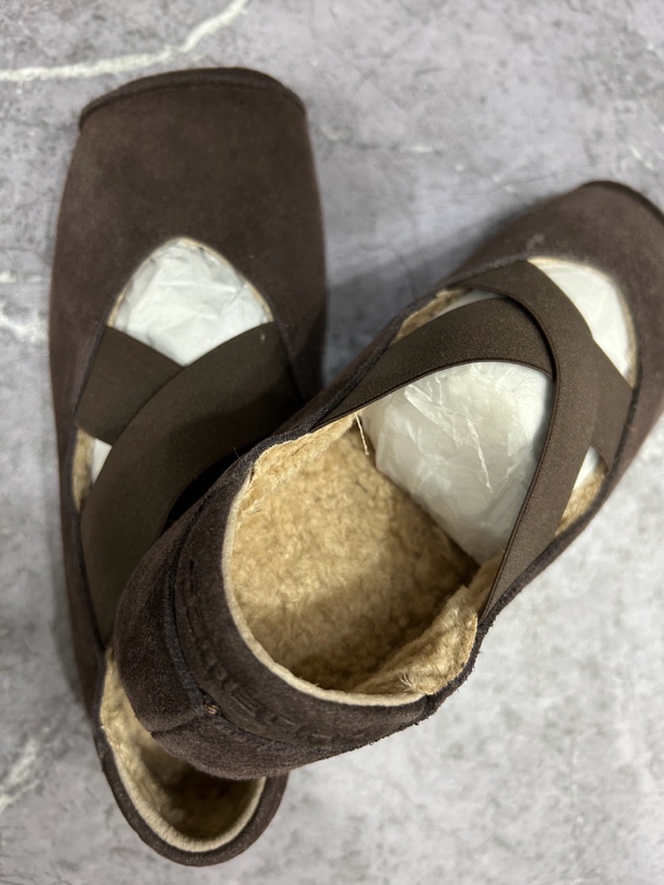 冬季加绒平底芭蕾鞋