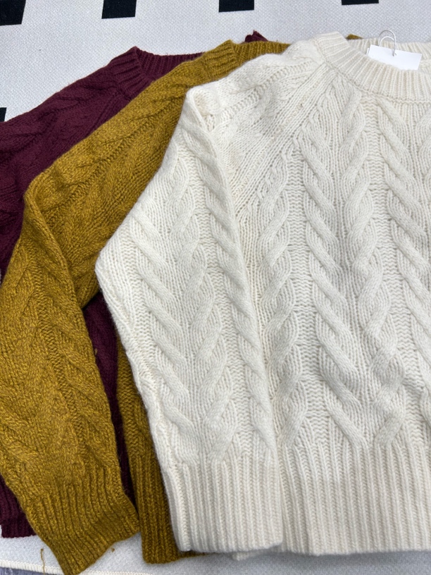 冬款纯色百搭套头毛衣