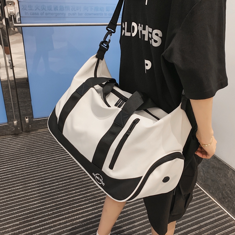 斜挎包干湿分离手提拎包男女运动大容量瑜伽健身包潮牌休闲旅行包