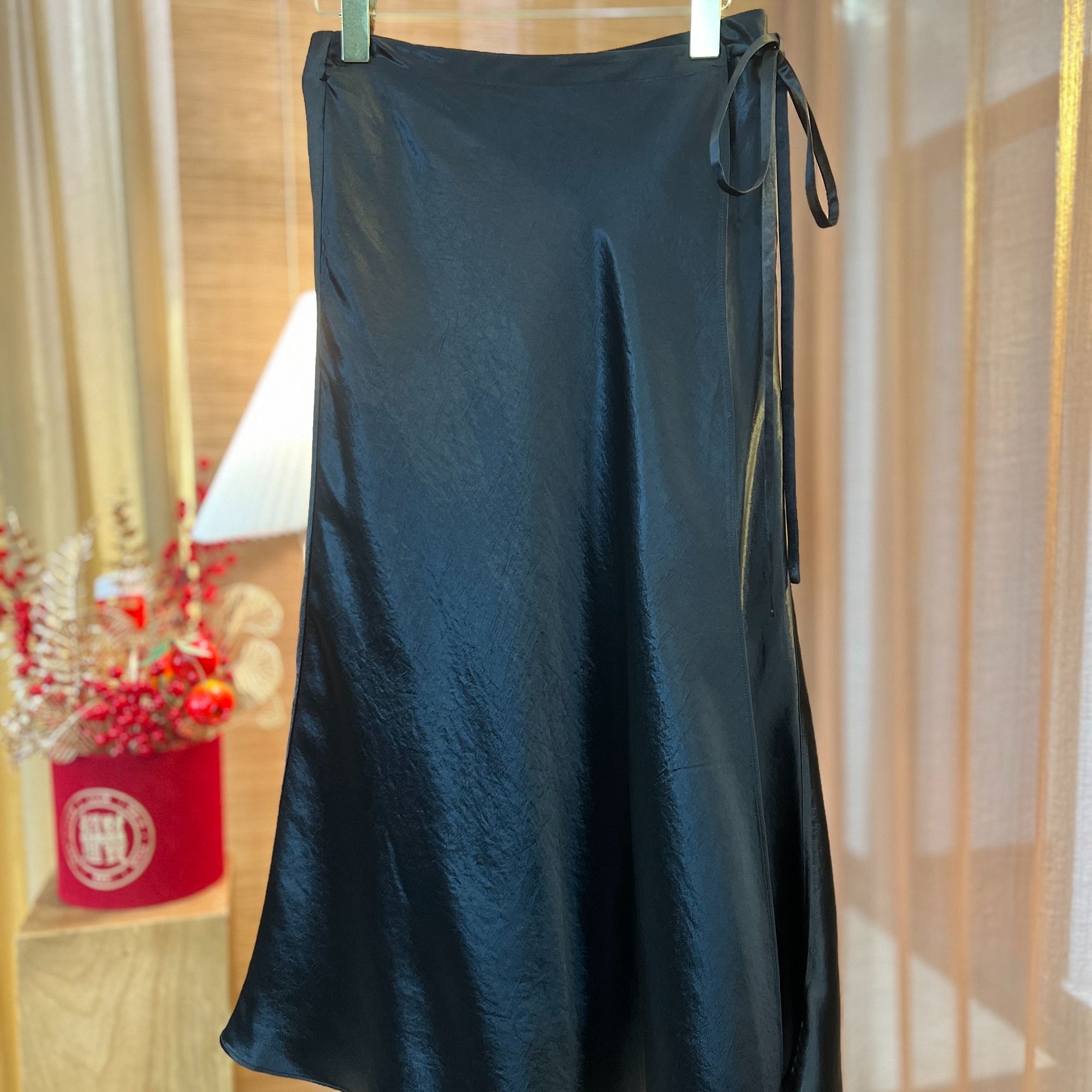 【以晴.高定】高端轻奢醋酸半裙系带设计师款气质国风休闲百搭时尚