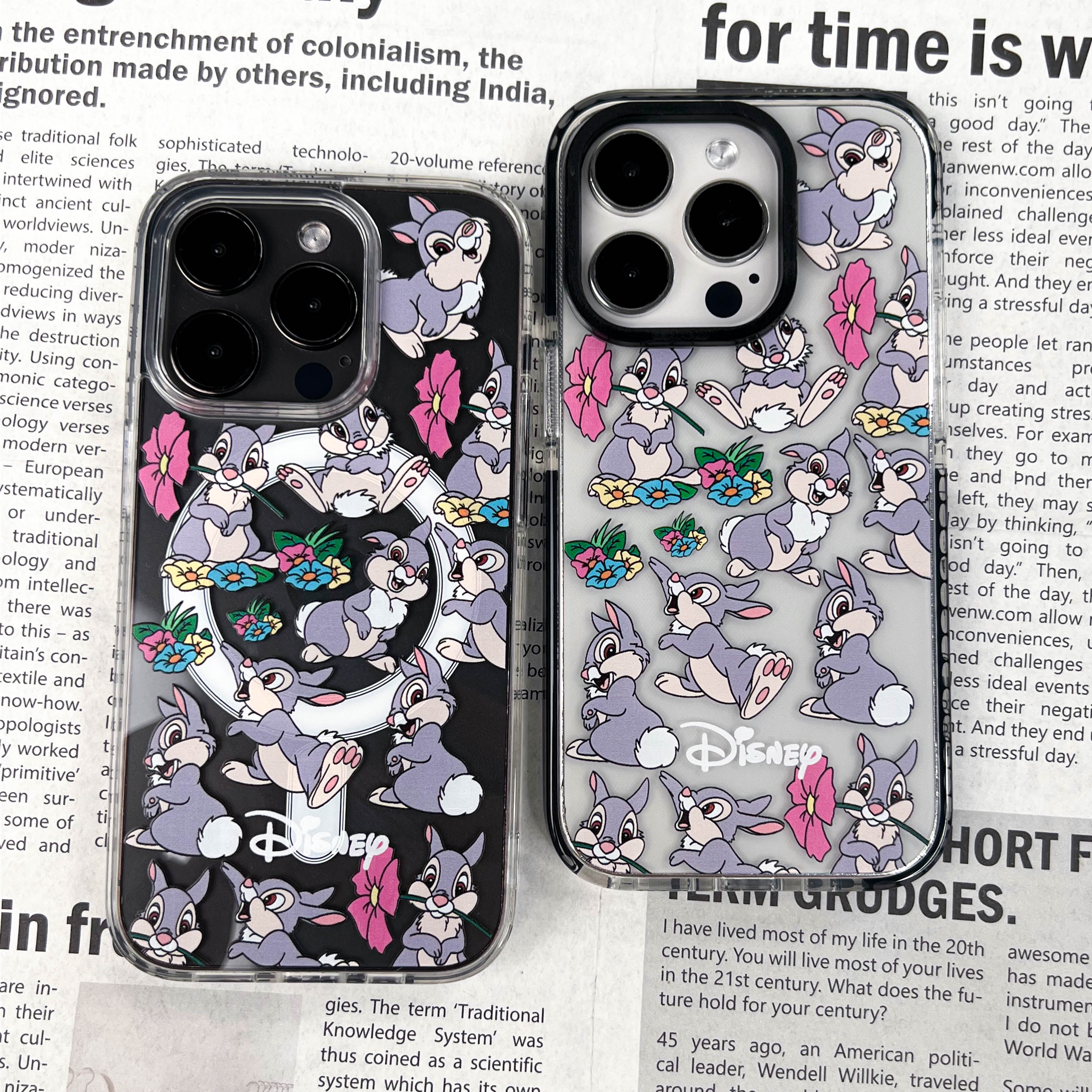 迪士尼桑普兔可爱透明磁吸防摔13/14/15/16promax适用苹果手机壳