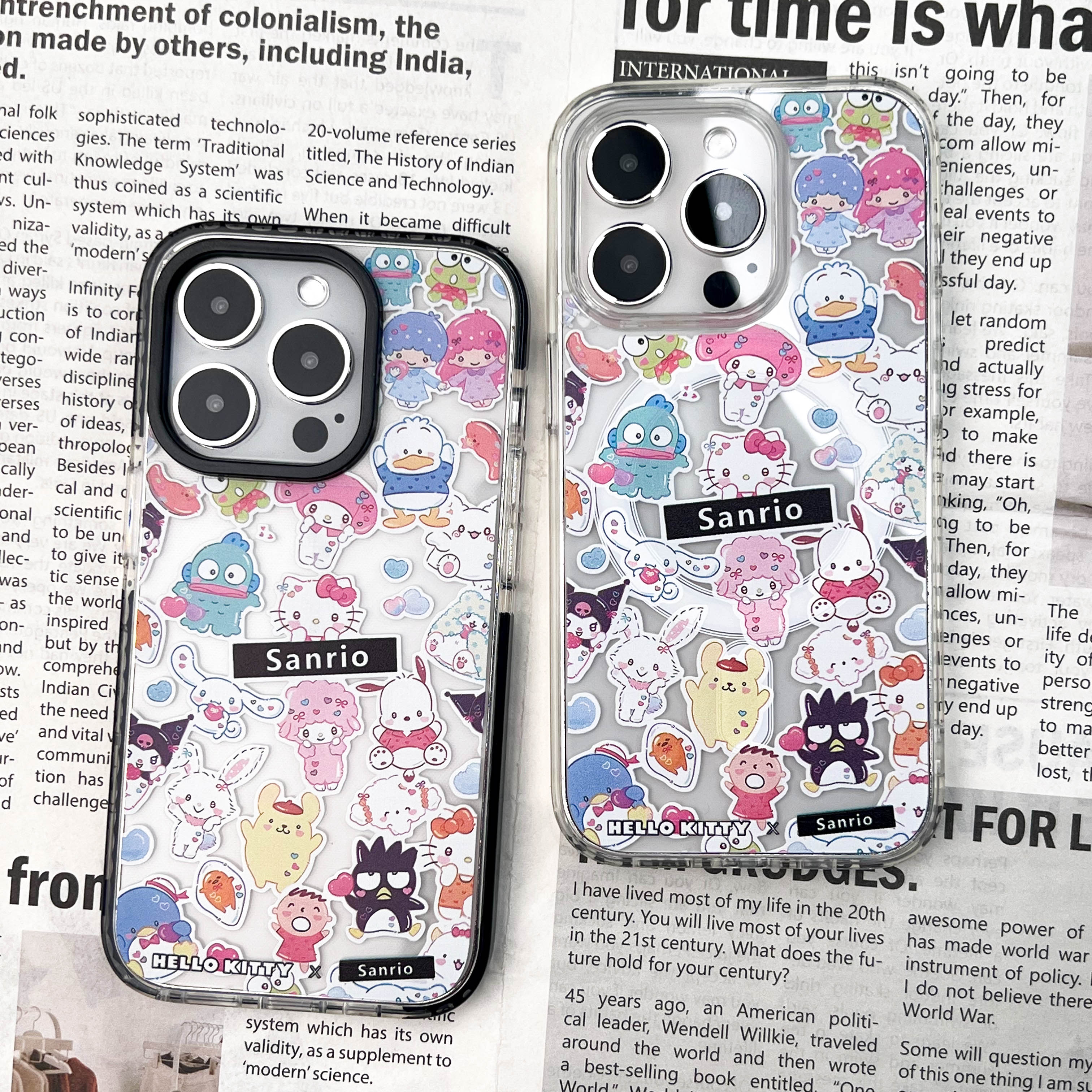 三丽鸥库洛米玉桂狗透明磁吸适用13/14/15/16promax苹果手机壳