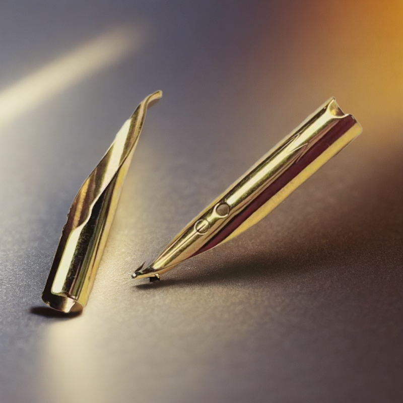 【金色银色可选】扬子鳄 钢笔笔尖。多规格可选暗尖钢笔通用笔尖