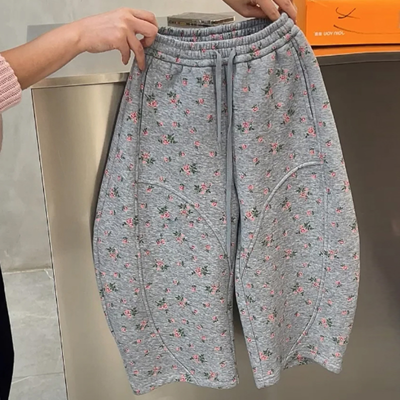 韩国童装弯刀裤加厚一体绒儿童洋气香蕉裤独特洋气时髦女童装