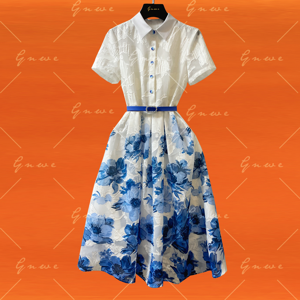 【私人订制】时尚显瘦法式连衣裙A-107