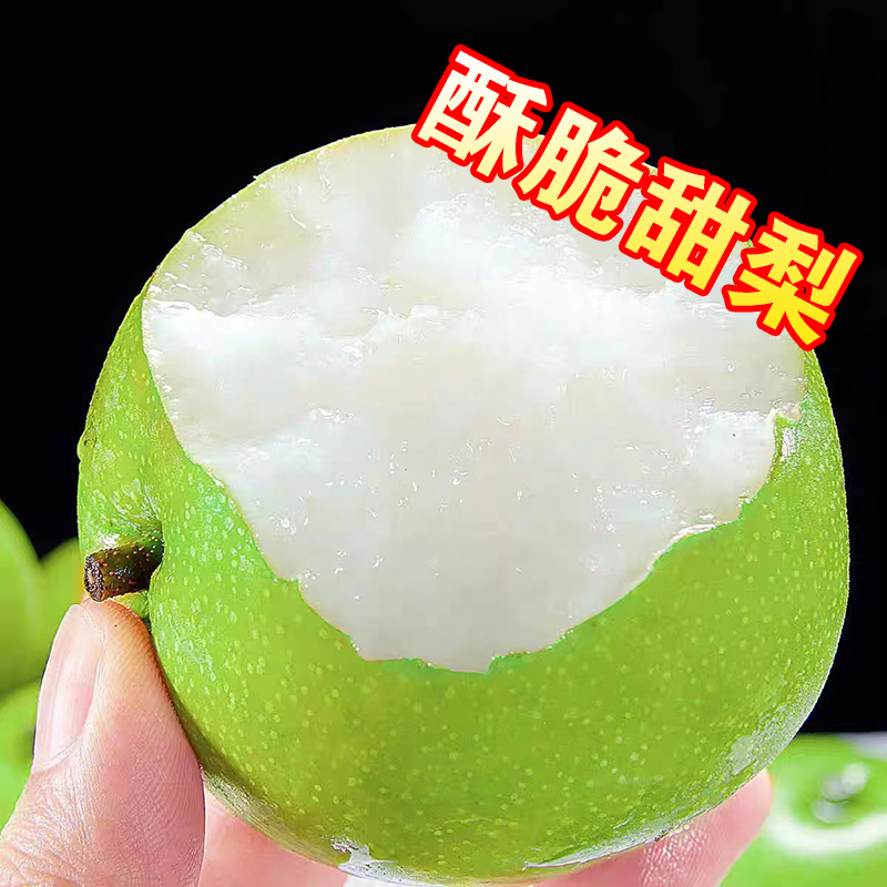 安徽砀山精选青皮蜜梨5斤/9斤蜜梨产地直发青梨脆甜多汁新鲜