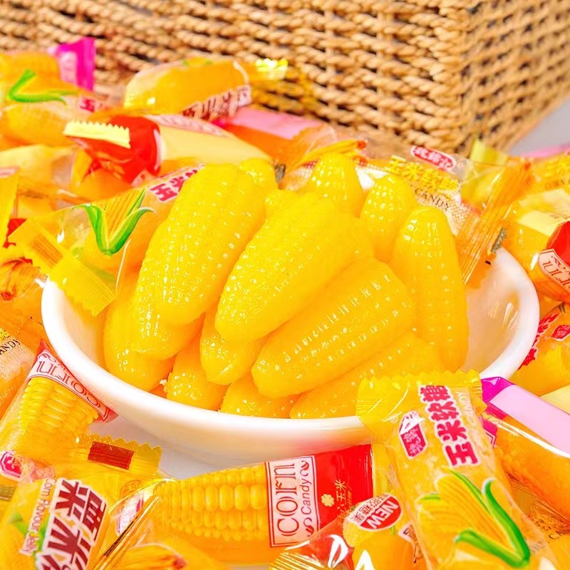 玉米软糖栗米玉米味软糖年货糖果老式结婚喜糖童年糖果香甜嚼劲
