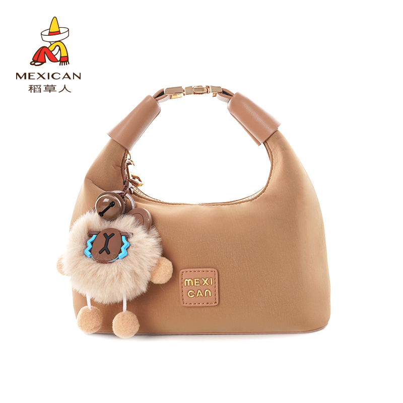 稻草人2025新款便当包时尚百搭小众设计感单肩斜挎包潮流饭盒包