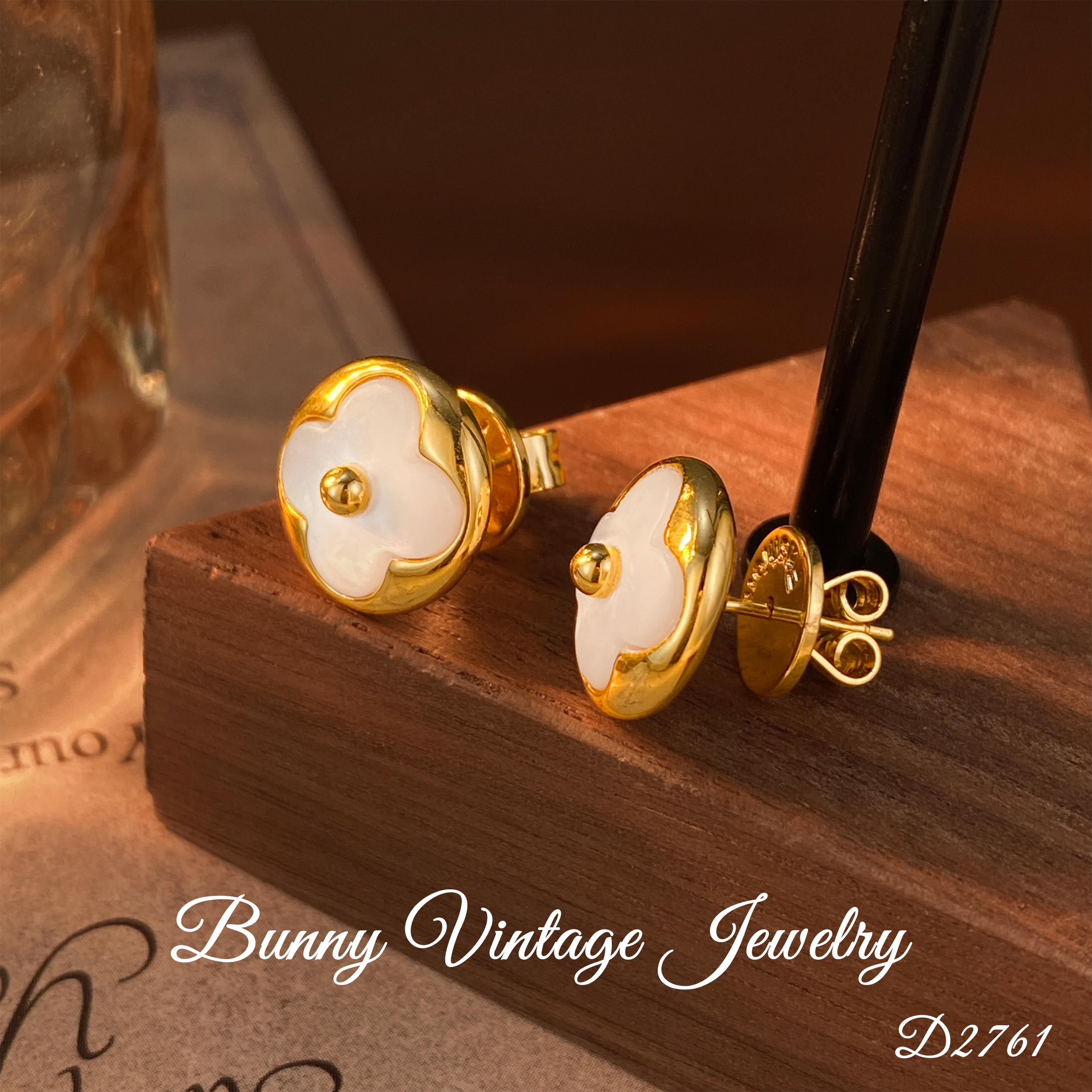 铜合金耳饰 D2761法★【巴黎樱花】LMVQ 罗曼维奇