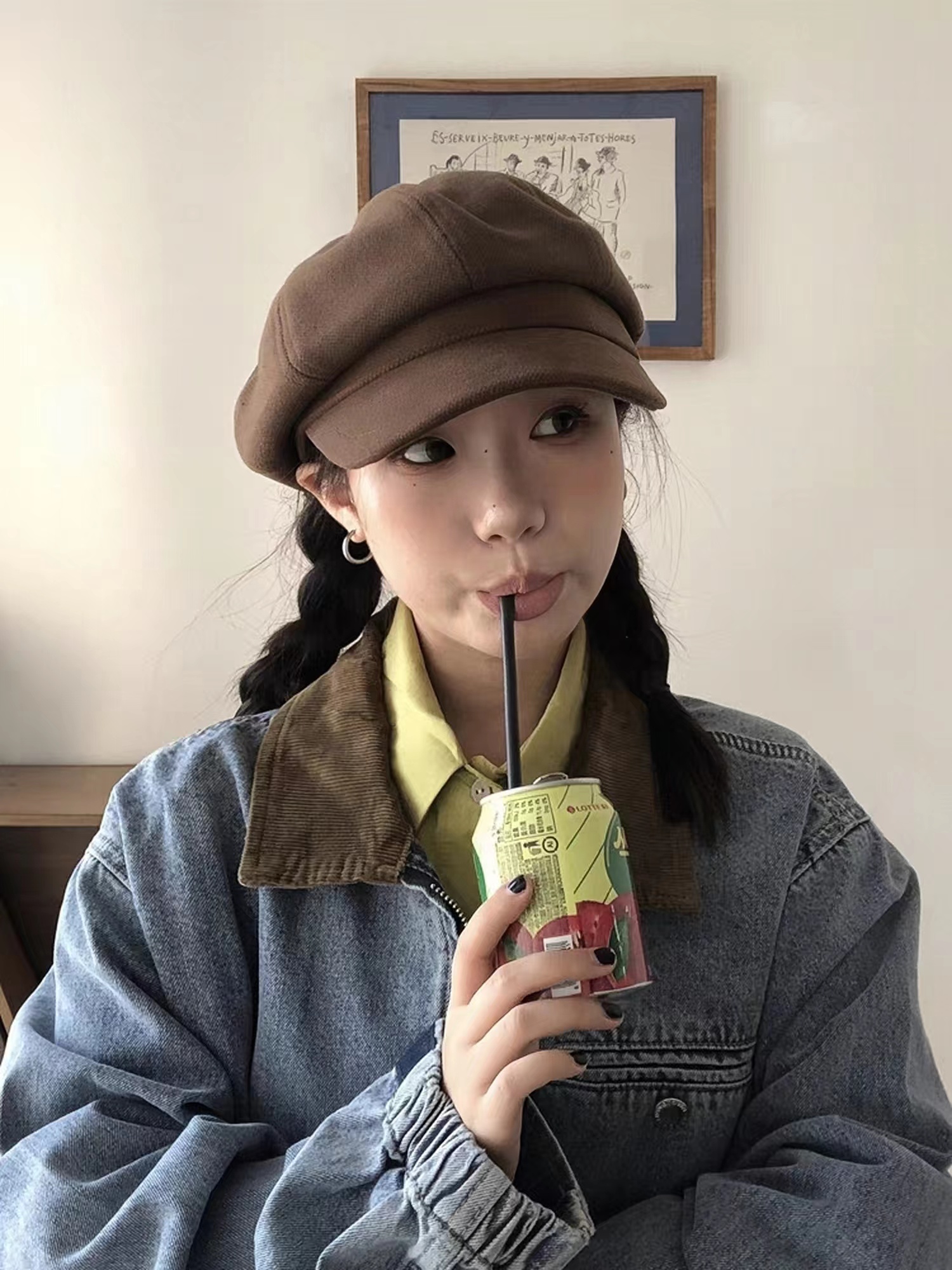 【秋冬美拉德】复古毛呢显脸小八角帽英伦风咖啡色画家帽报童帽潮