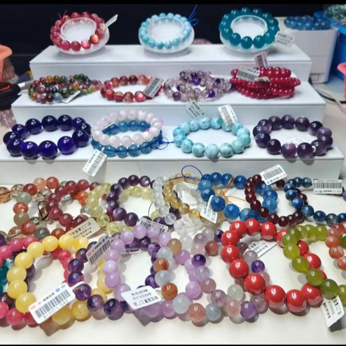 【一号链接】天然彩宝水晶手串