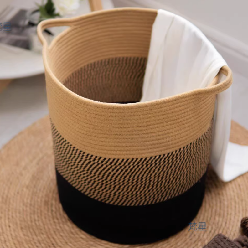棉绳编织特大号脏衣物筐棉线收纳筐家用脏衣篓卧室