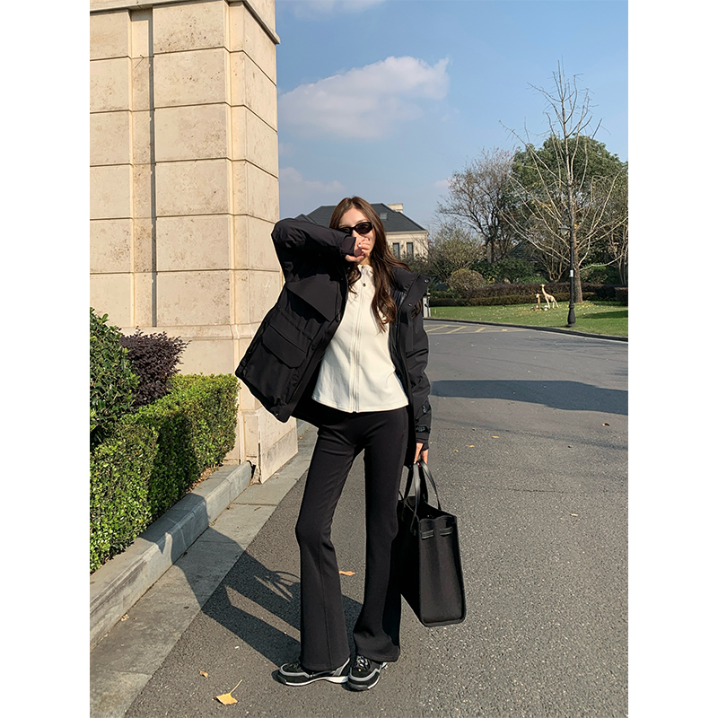 芝芝【冰岛假日】秋冬女时尚简约直身气质显瘦90鸭绒风壳羽绒服