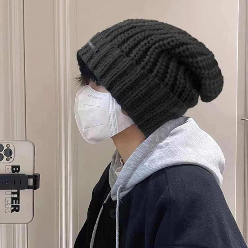 【福利品】帽子男冬季防风防寒保暖毛线帽针织帽时尚百搭潮流加绒款