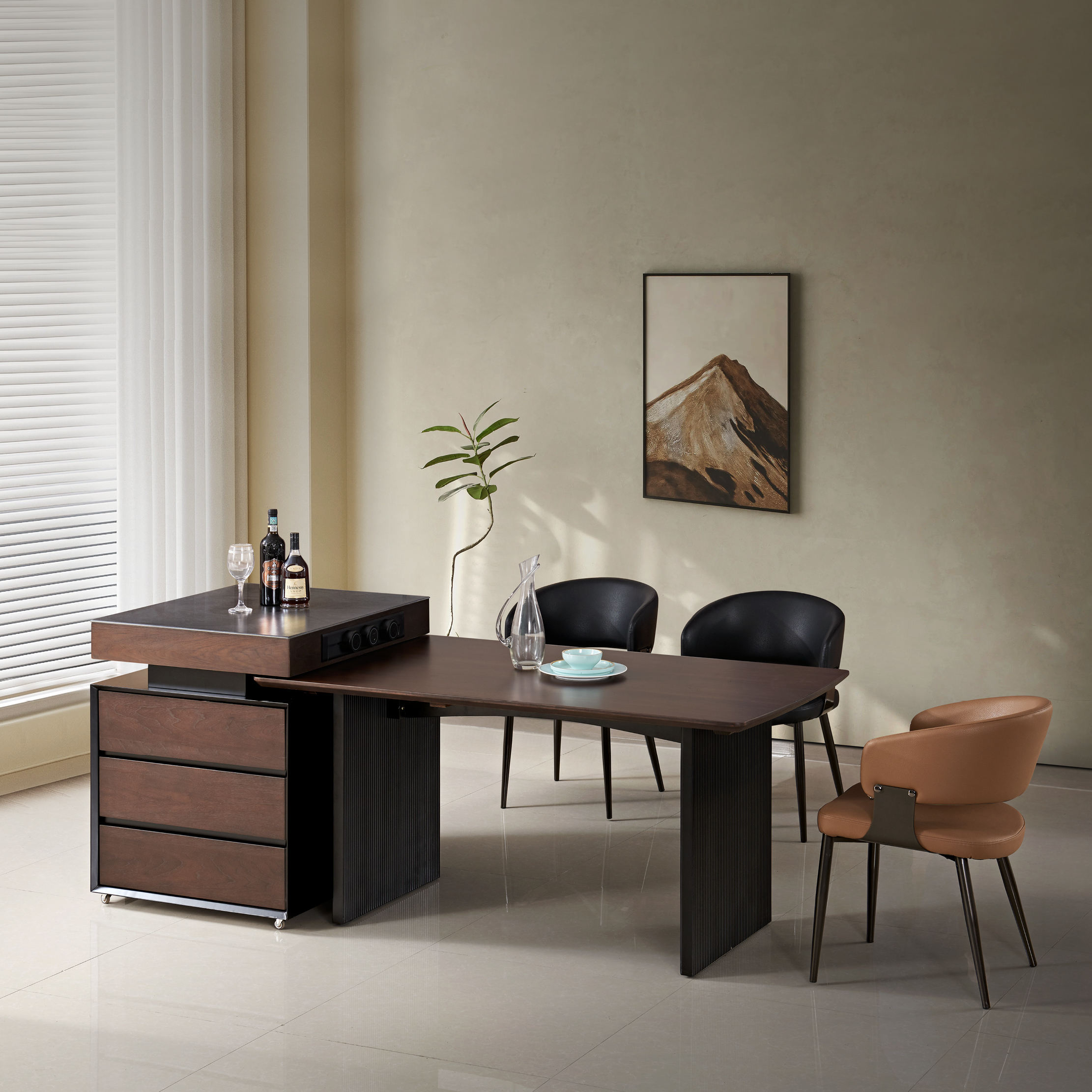 单独岛台家用（包含纳米餐桌客厅轻奢餐厅2025长方形玻璃岛台新款）