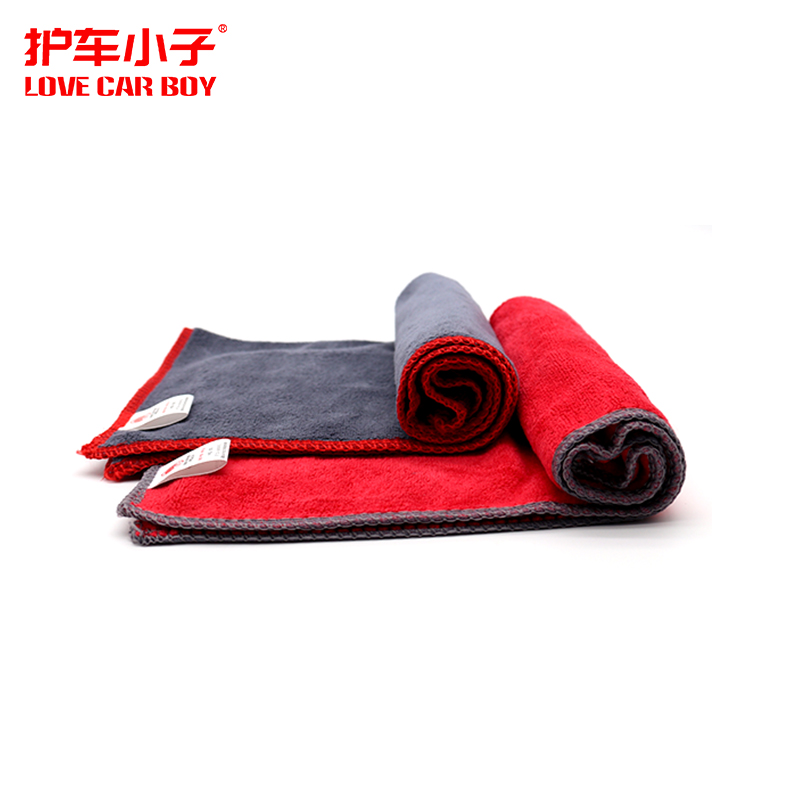 汽车美容打蜡下蜡封釉镀晶膜清洁锁边擦车布抛光超细纤维毛巾专用
