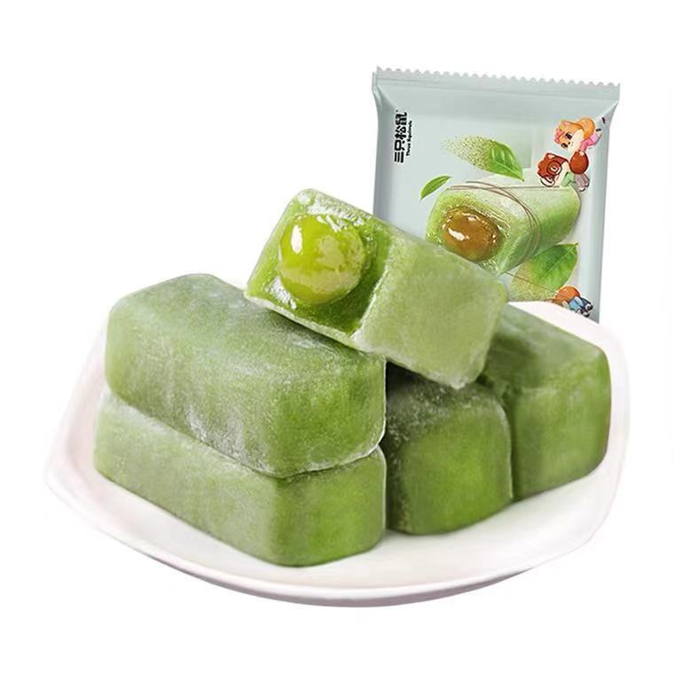 三只松鼠和风麻薯150g/袋爆浆休闲零食糕点心抹茶味即食食品