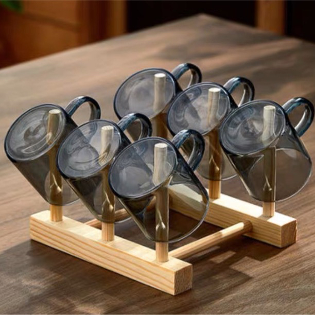 （浣溪沙）六黑小杯➕木架高硼硅材质耐高温