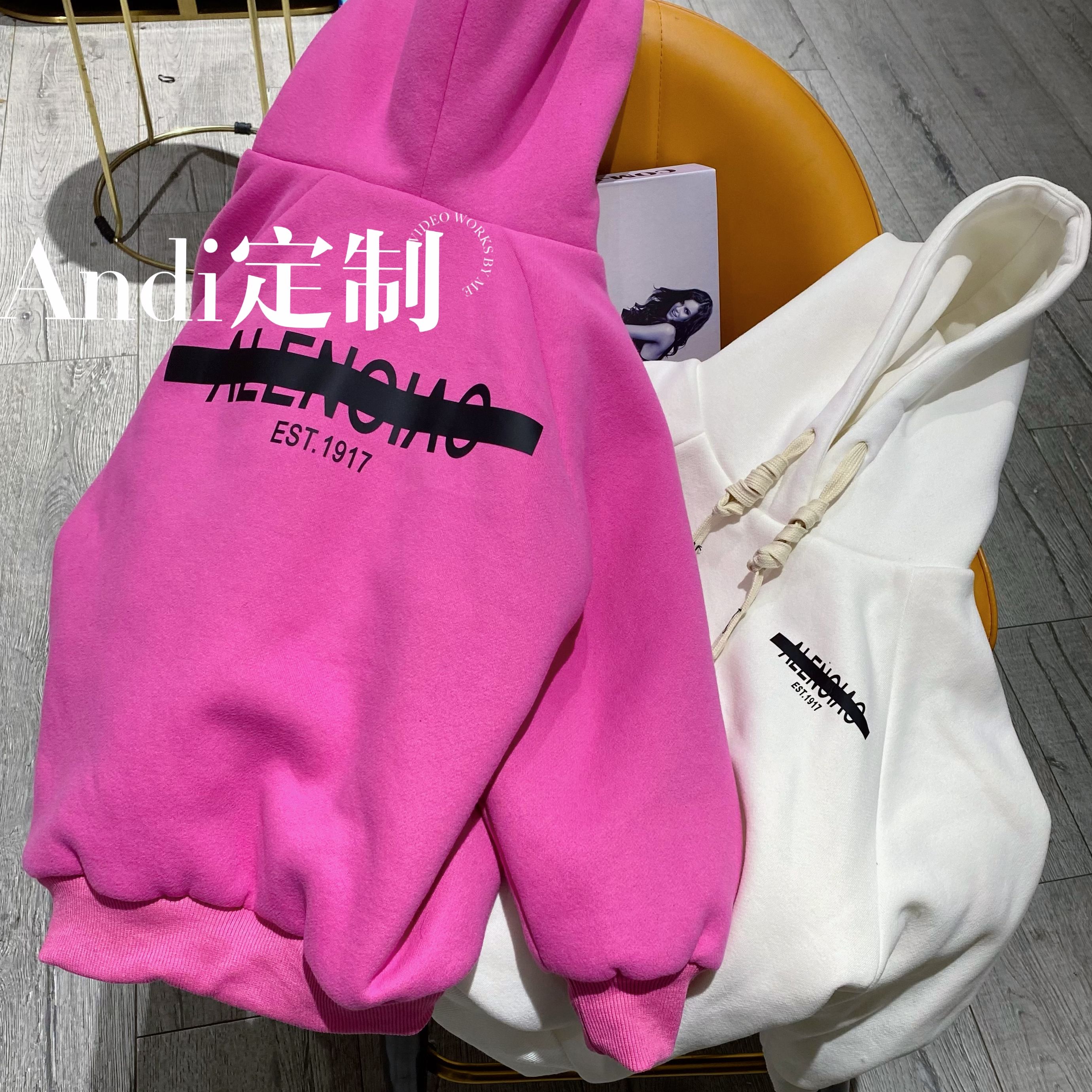 〖ANDI〗订制秋冬款中大童涂鸦连帽卫衣632