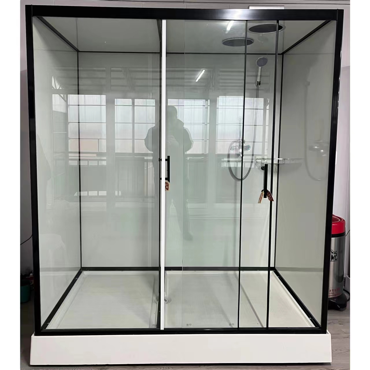 高品质方形干湿分离隔断款190×120×230淋浴房（一体成型底座）