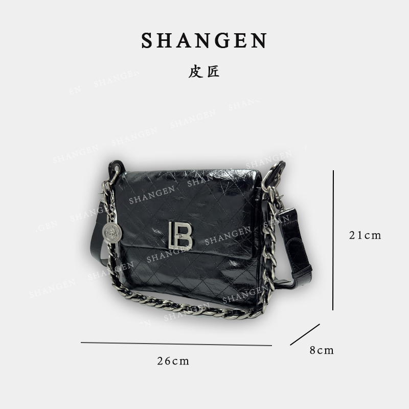 【尚恩CC】ZT-D9617-B-黑色-轻奢简约百搭女士新款单肩斜跨包