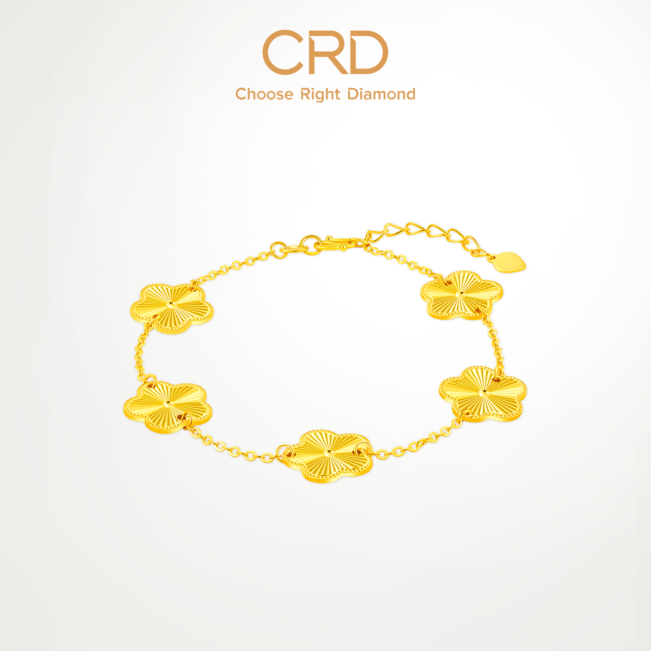 CRD克徕帝黄金五瓣花手链黄金手饰手串足金女款送礼送女友妈妈