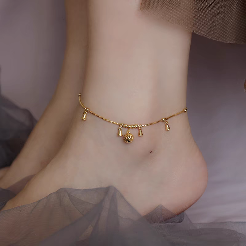 铜合金脚链 A时尚复古脚链百搭小众气质高级感简约个性饰品E1448