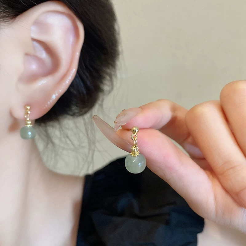 铜合金耳饰 国风小灯笼耳环高级感气质耳钉旗袍汉服可搭耳饰K2029