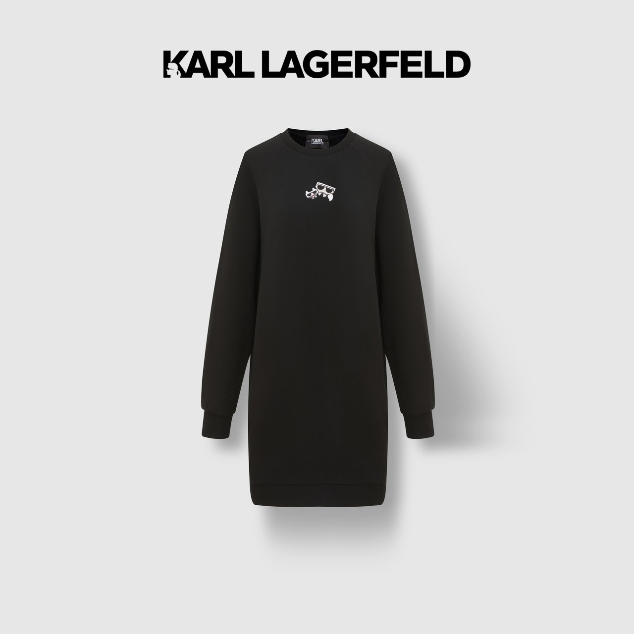 【优价】KARL LAGERFELD卡尔拉格斐2022秋冬黑色针织连衣裙21WW1359