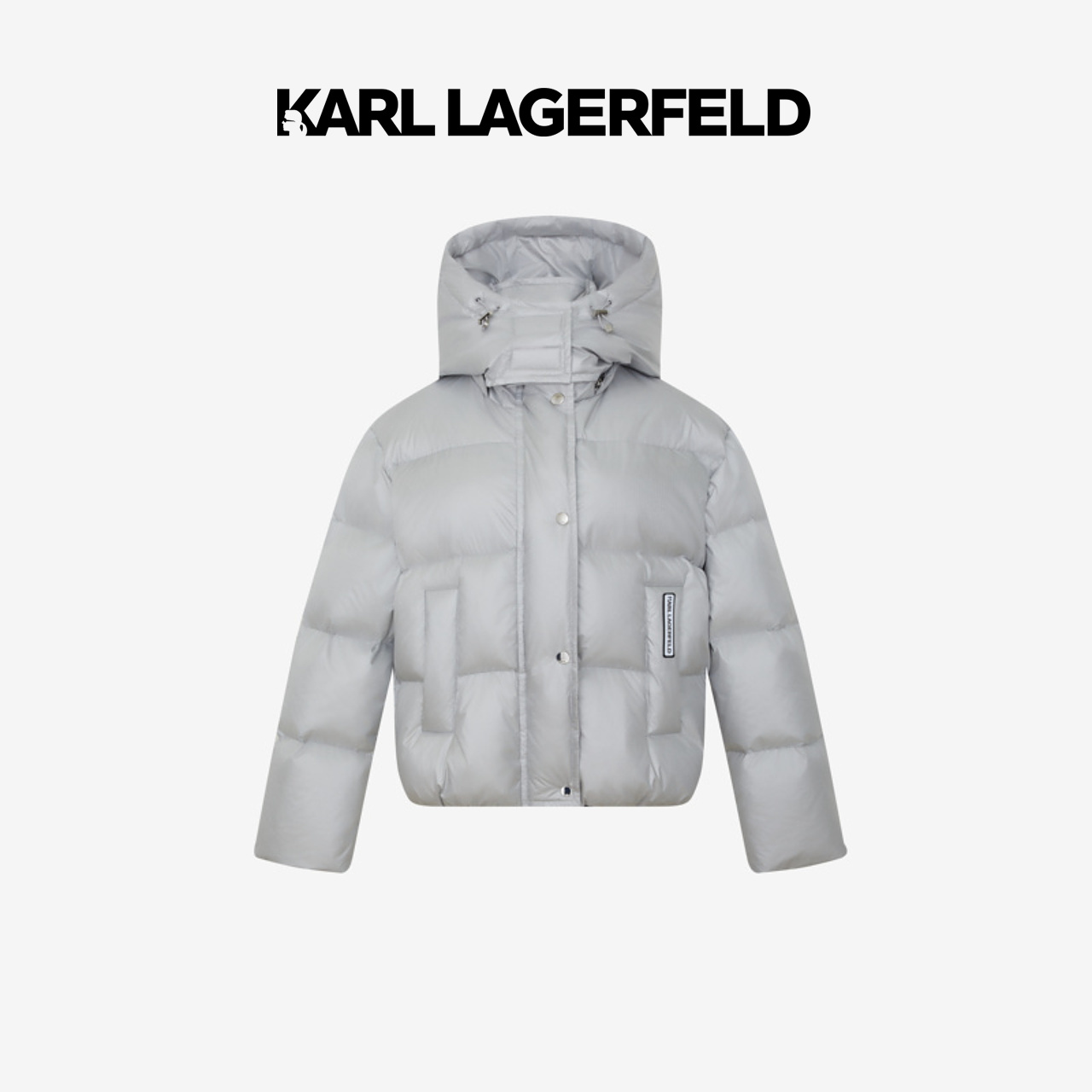 【优价】KARL LAGERFELD卡尔拉格斐秋冬短款连帽绗缝羽绒服E27L1597