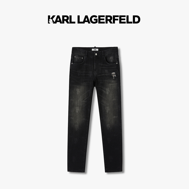 【臻享男装】KARL LAGERFELD卡尔拉格斐2024冬季牛仔裤1K1D50403490