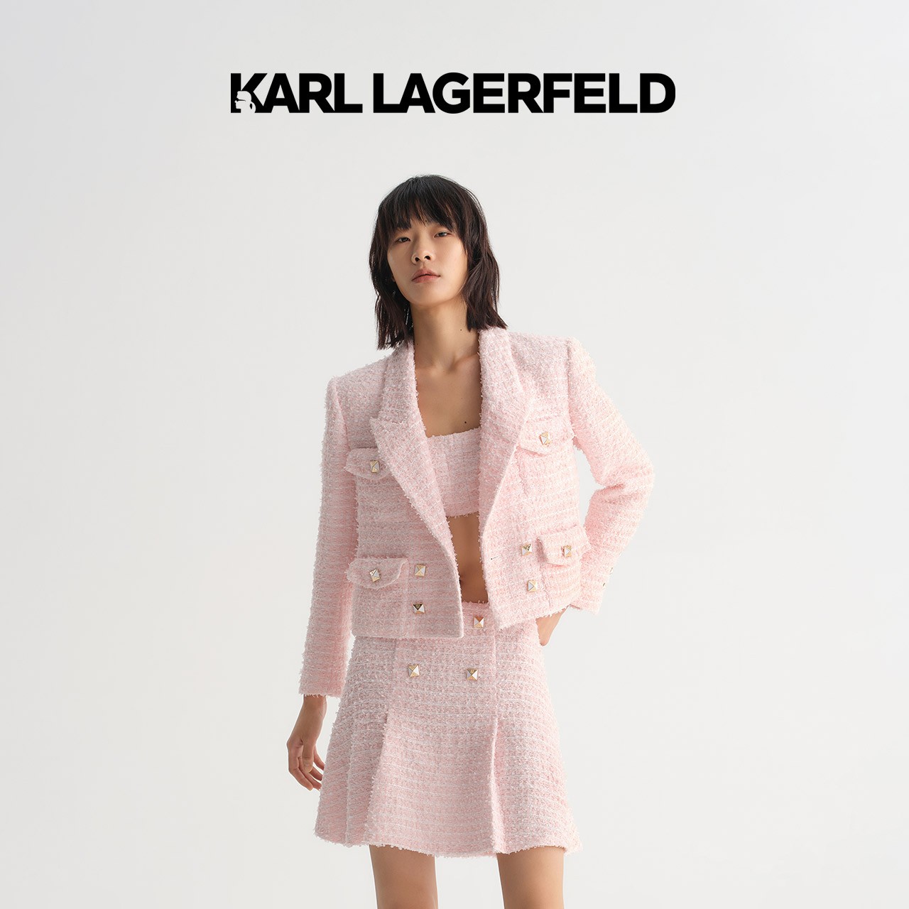 【优价】KARL LAGERFELD卡尔拉格斐春季西装夹克女231L1455