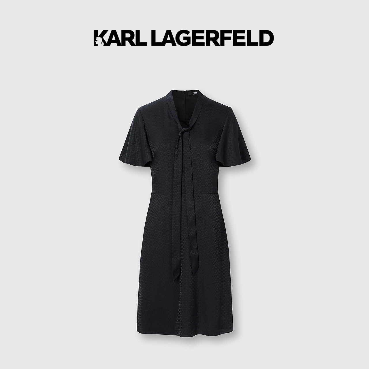 【优价】KARL LAGERFELD卡尔拉格斐23夏蝴蝶结带连衣裙E33L1392