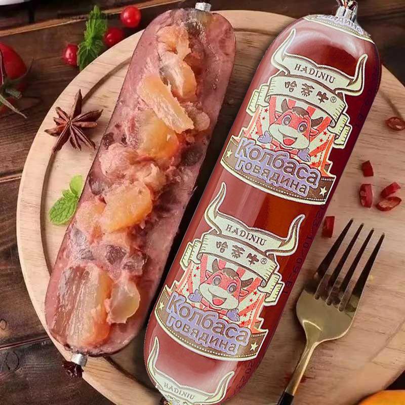 【哈蒂牛180g发10根】俄罗斯风味牛筋肠180g俄式牛筋香肠开袋即食