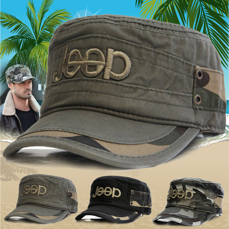 【小扬哥推荐】帽子男士春夏秋季中老年人纯棉平顶帽军绿色休闲登