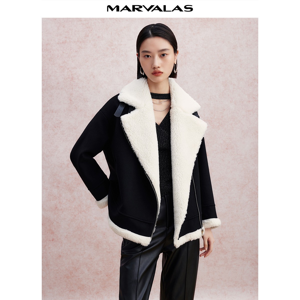 【小余专属】咖色羊羔毛外套高级感2024冬新款短外套#M421305287