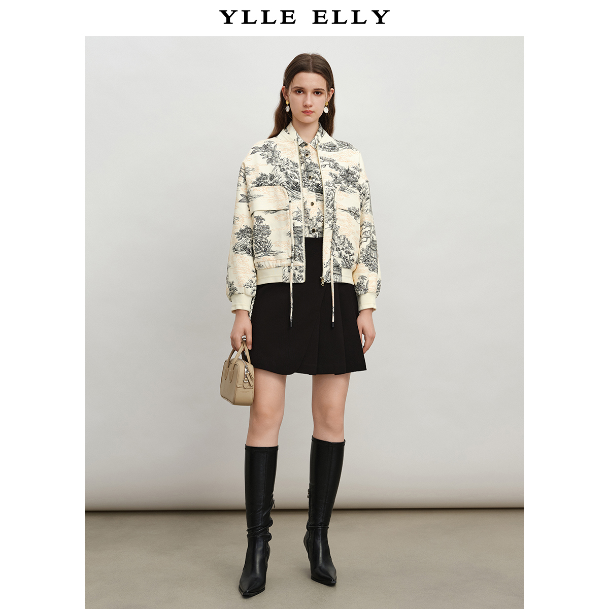 【小余专属】YLLEELLY国风休闲棒球服新款棉感短外套Y421304997