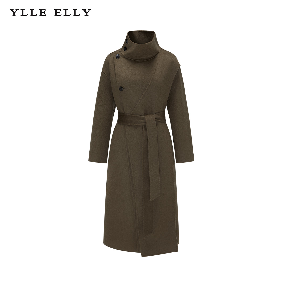 【诗语专属】高领设计毛呢大衣秋冬Y426307025