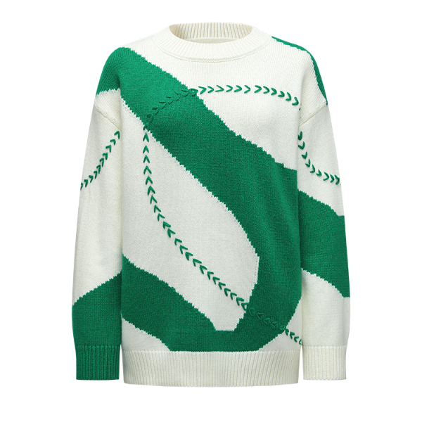 【丽公主】时尚百搭长袖气质设计感毛针织衫Y733307123